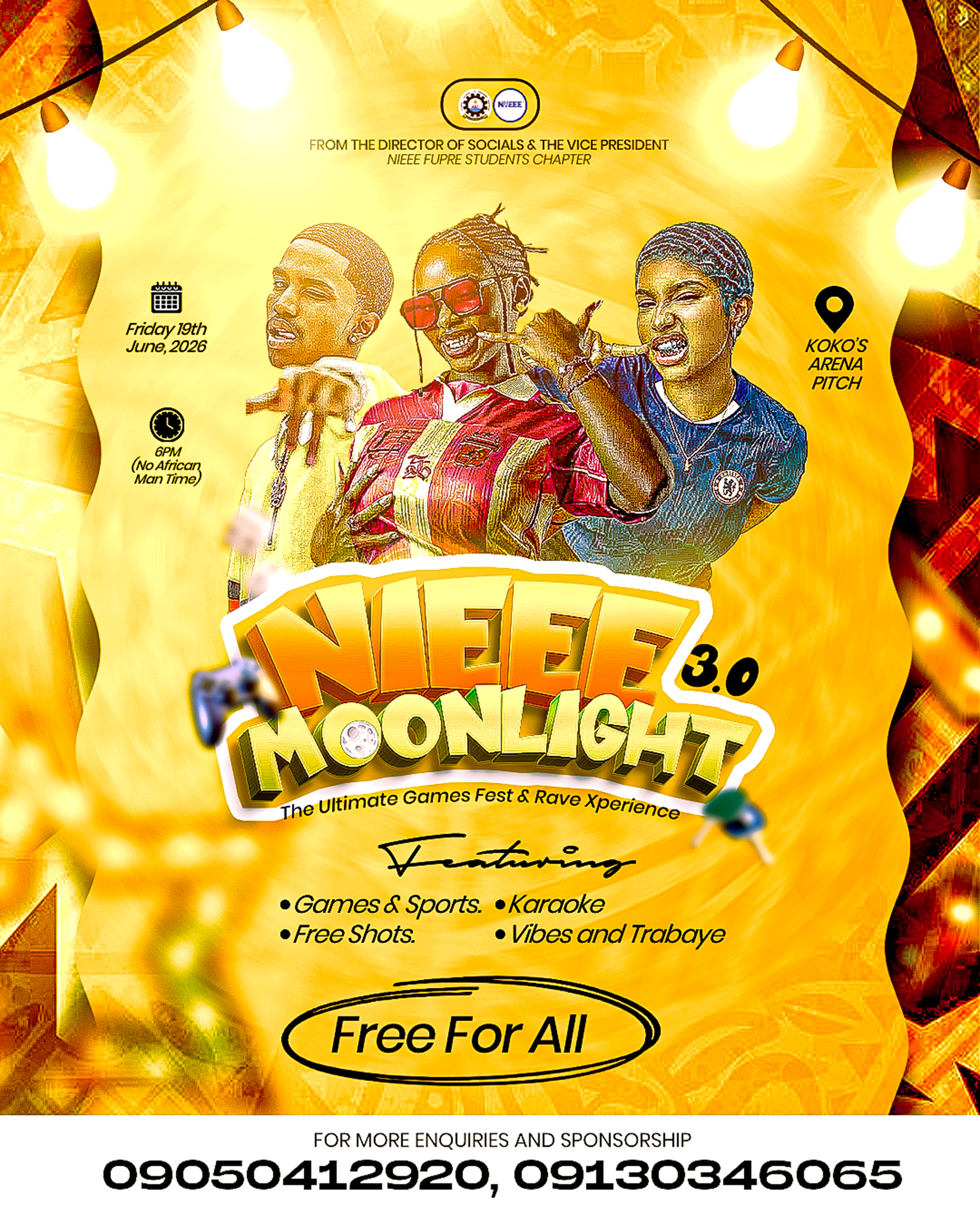 Event promo flyer designed by Douby Graphics